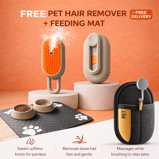Steam Brush Pet Grooming Kit